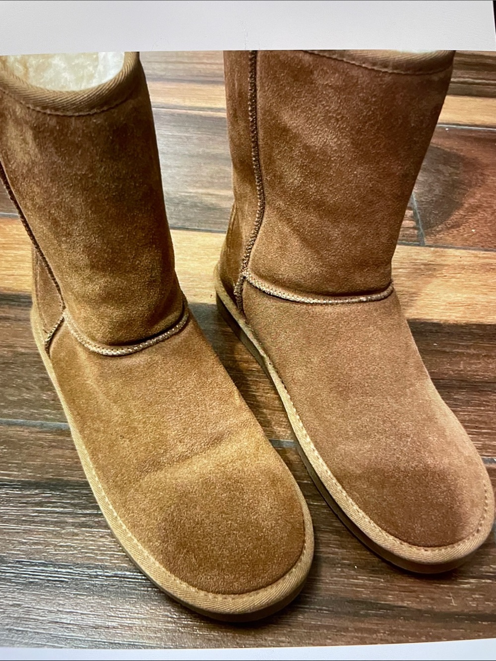 Womens Suede Winter Boots - Brown
